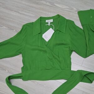 & Other Stories Vibrant Green Top